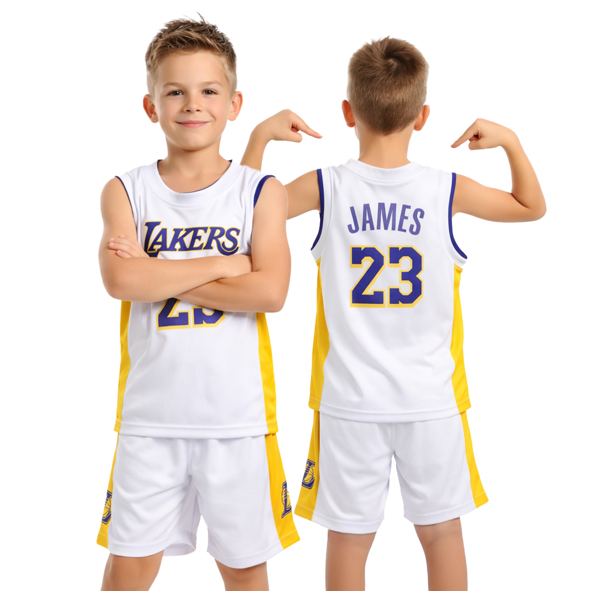 Youth Basketball Jerseys for Boys Girls Gradient Basketball Jersey Shorts for 2-14 Years Kids Training Uniform Sets