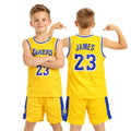Youth Basketball Jerseys for Boys Girls Gradient Basketball Jersey Shorts for 2-14 Years Kids Training Uniform Sets