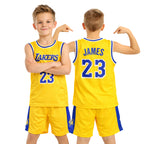 Youth Basketball Jerseys for Boys Girls Gradient Basketball Jersey Shorts for 2-14 Years Kids Training Uniform Sets