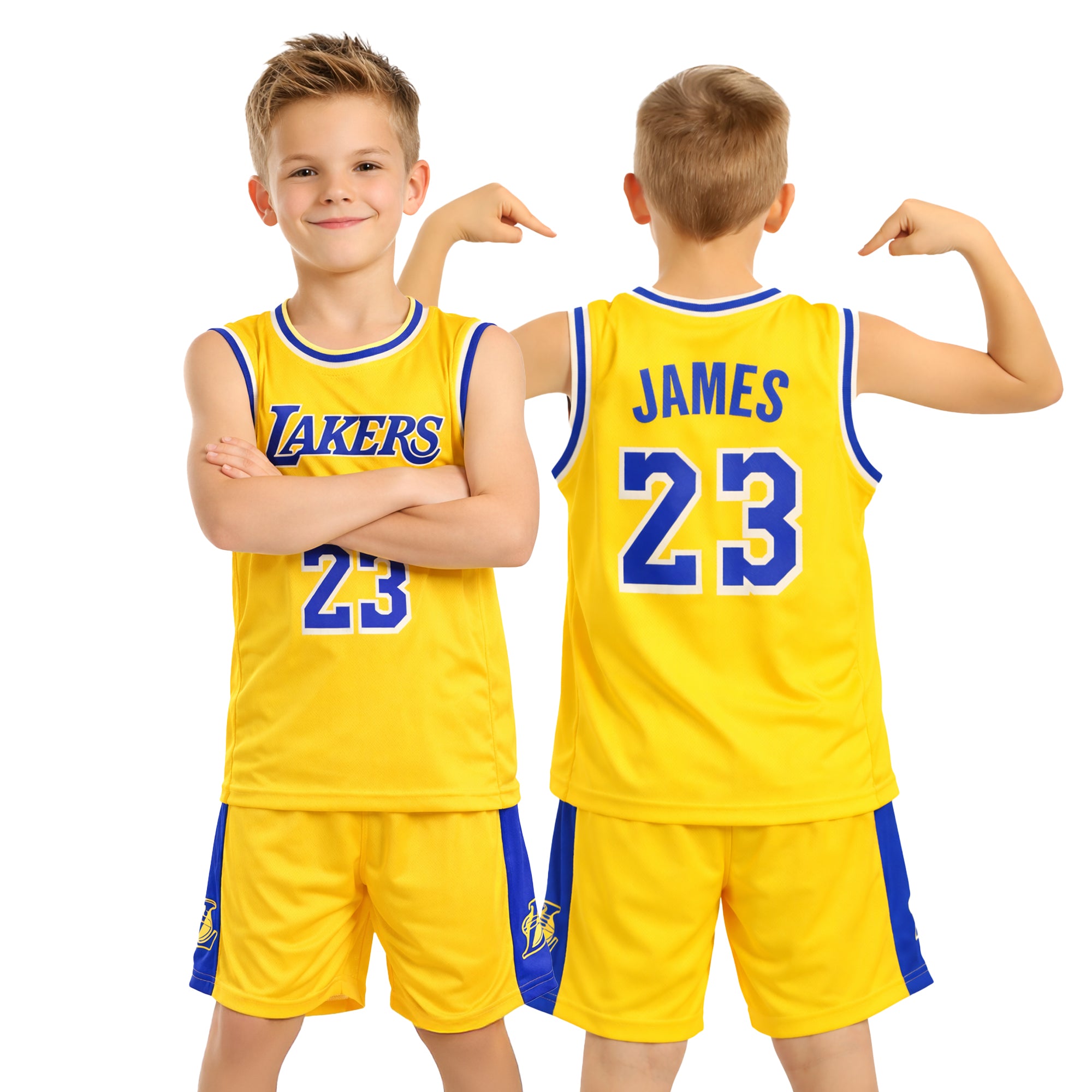 Youth Basketball Jerseys for Boys Girls Gradient Basketball Jersey Shorts for 2-14 Years Kids Training Uniform Sets