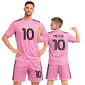 Boys Soccer Jersey Set Kids Football Training Uniform Quick Dry Youth Sports Kit with Shorts Ages 5-12 Future Champion