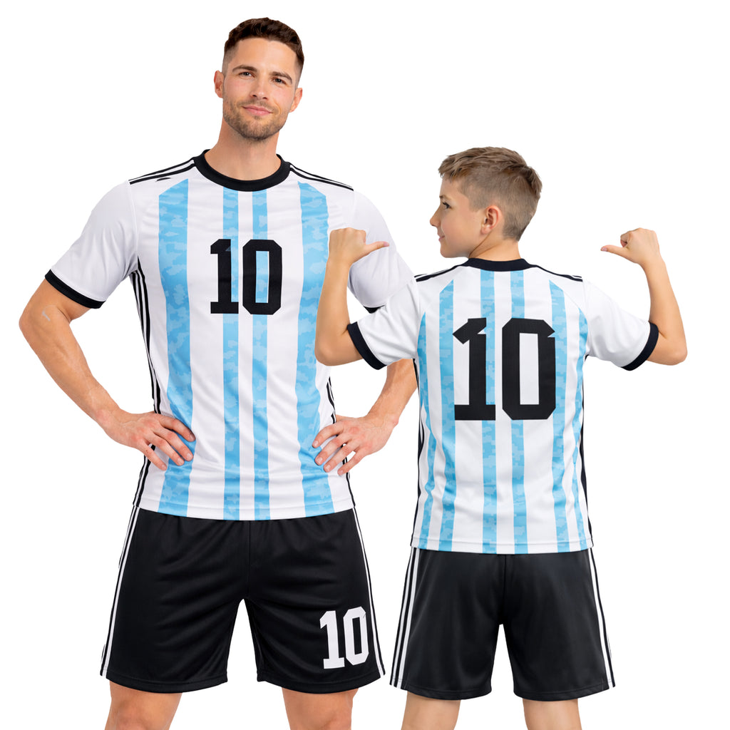 Boys Soccer Jersey Set Kids Football Training Uniform Quick Dry Youth Sports Kit with Shorts Ages 5-12 Future Champion