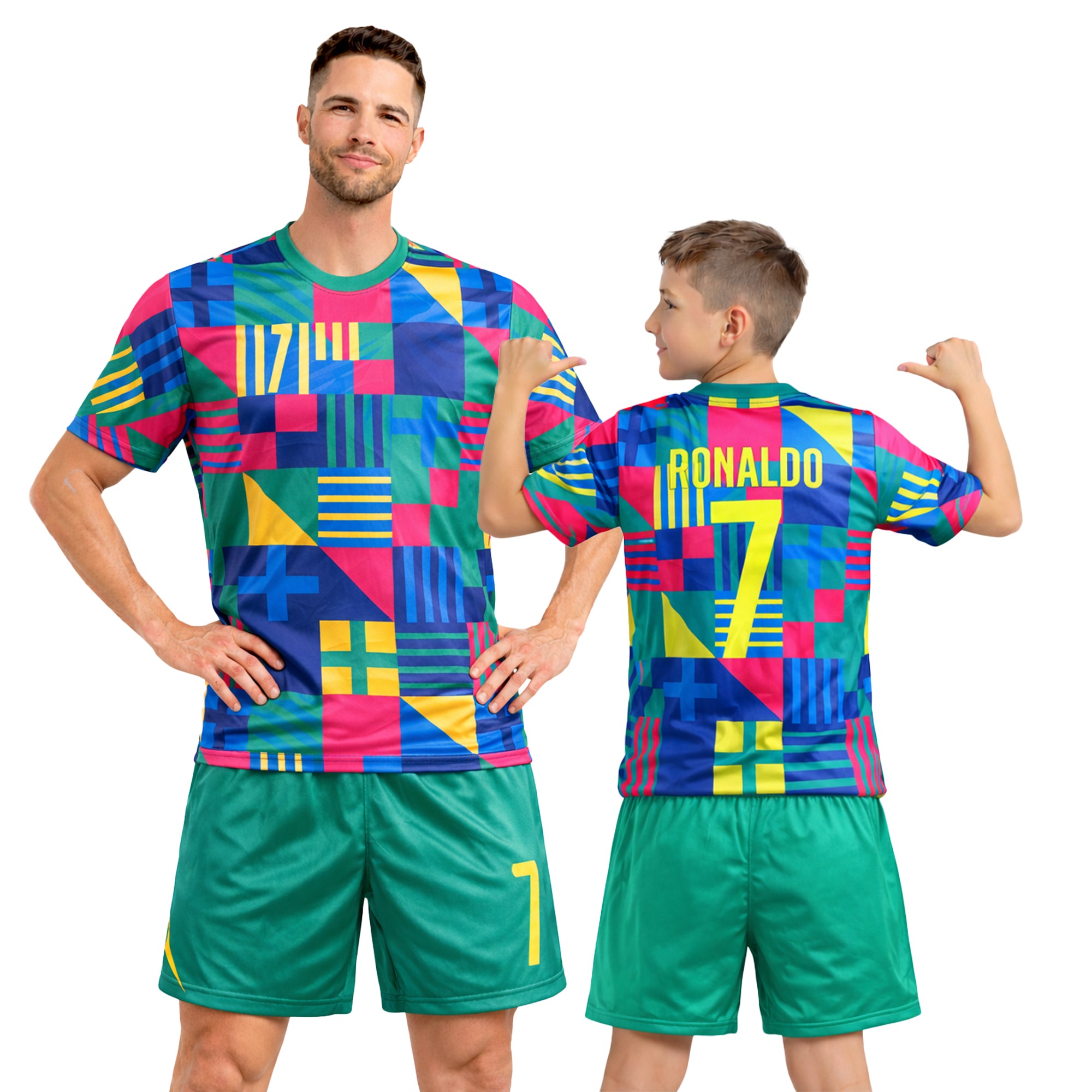 Boys Soccer Jersey Set Kids Football Training Uniform Quick Dry Youth Sports Kit with Shorts Ages 5-12 Future Champion