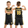 Youth Basketball Jerseys for Boys Girls Gradient Basketball Jersey Shorts for 2-14 Years Kids Training Uniform Sets