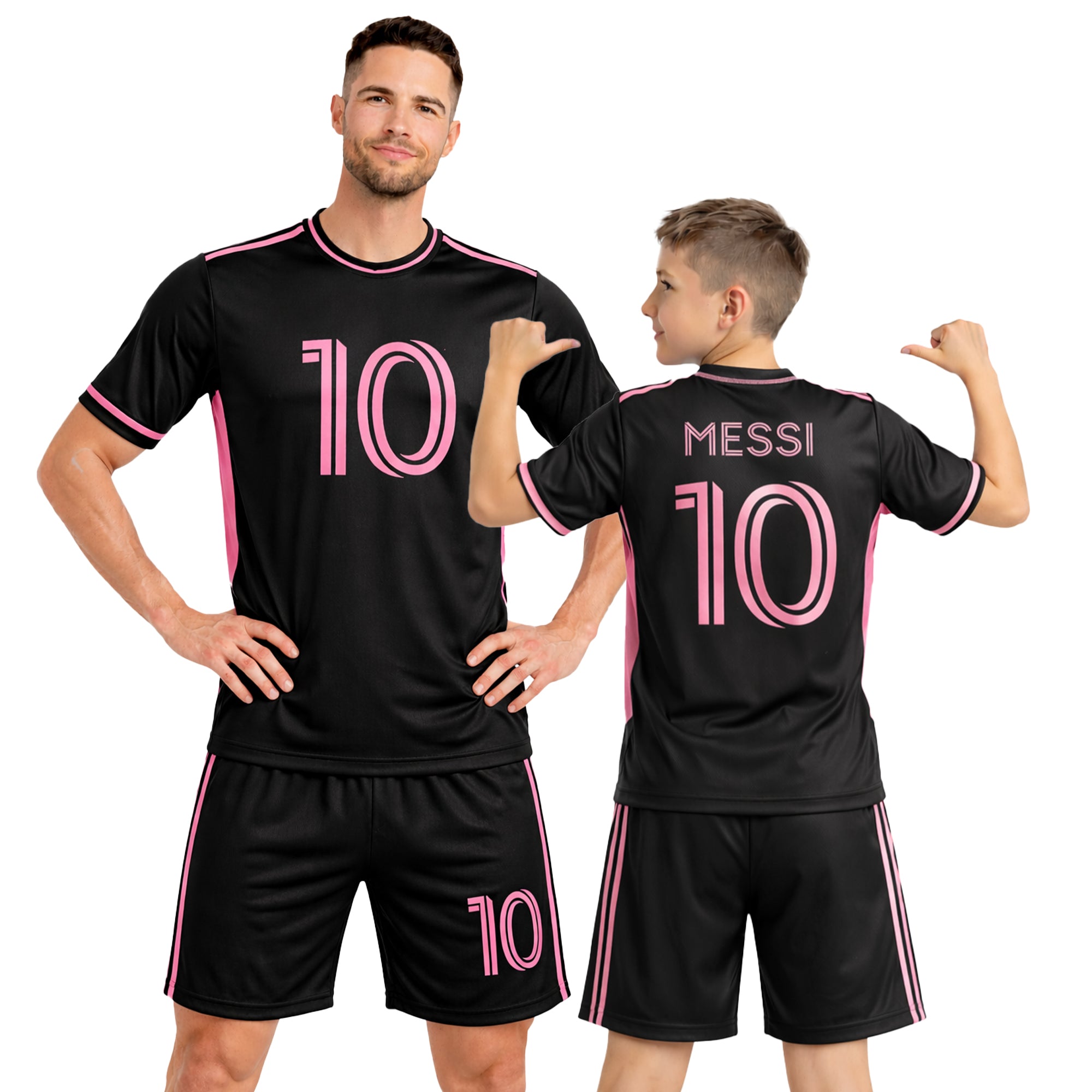 Boys Soccer Jersey Set Kids Football Training Uniform Quick Dry Youth Sports Kit with Shorts Ages 5-12 Future Champion