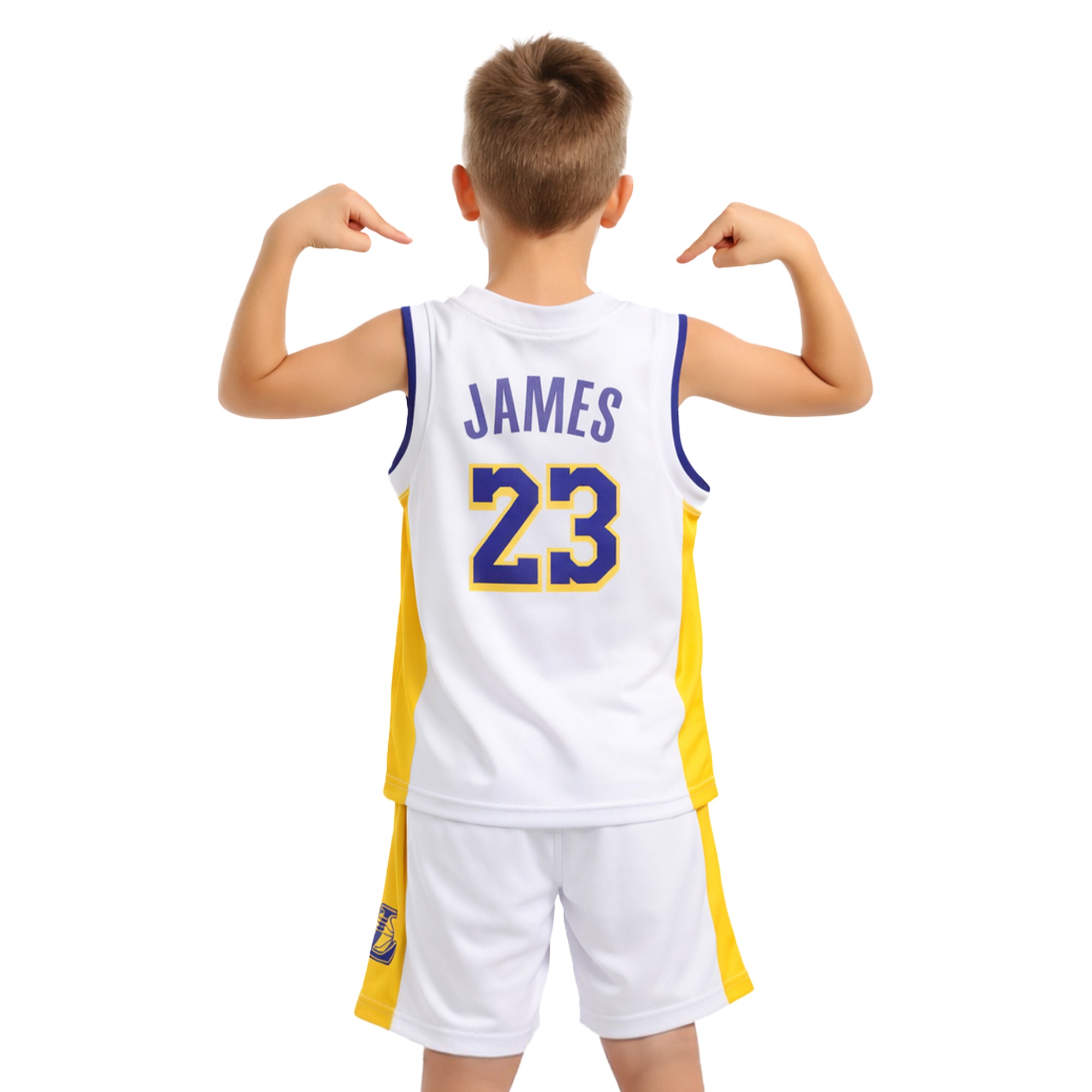 Youth Basketball Jerseys for Boys Girls Gradient Basketball Jersey Shorts for 2-14 Years Kids Training Uniform Sets