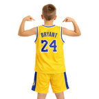 Youth Basketball Jerseys for Boys Girls Gradient Basketball Jersey Shorts for 2-14 Years Kids Training Uniform Sets