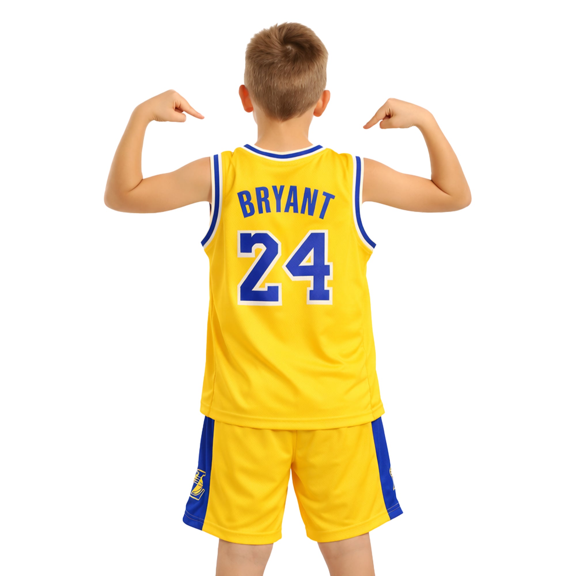 Youth Basketball Jerseys for Boys Girls Gradient Basketball Jersey Shorts for 2-14 Years Kids Training Uniform Sets