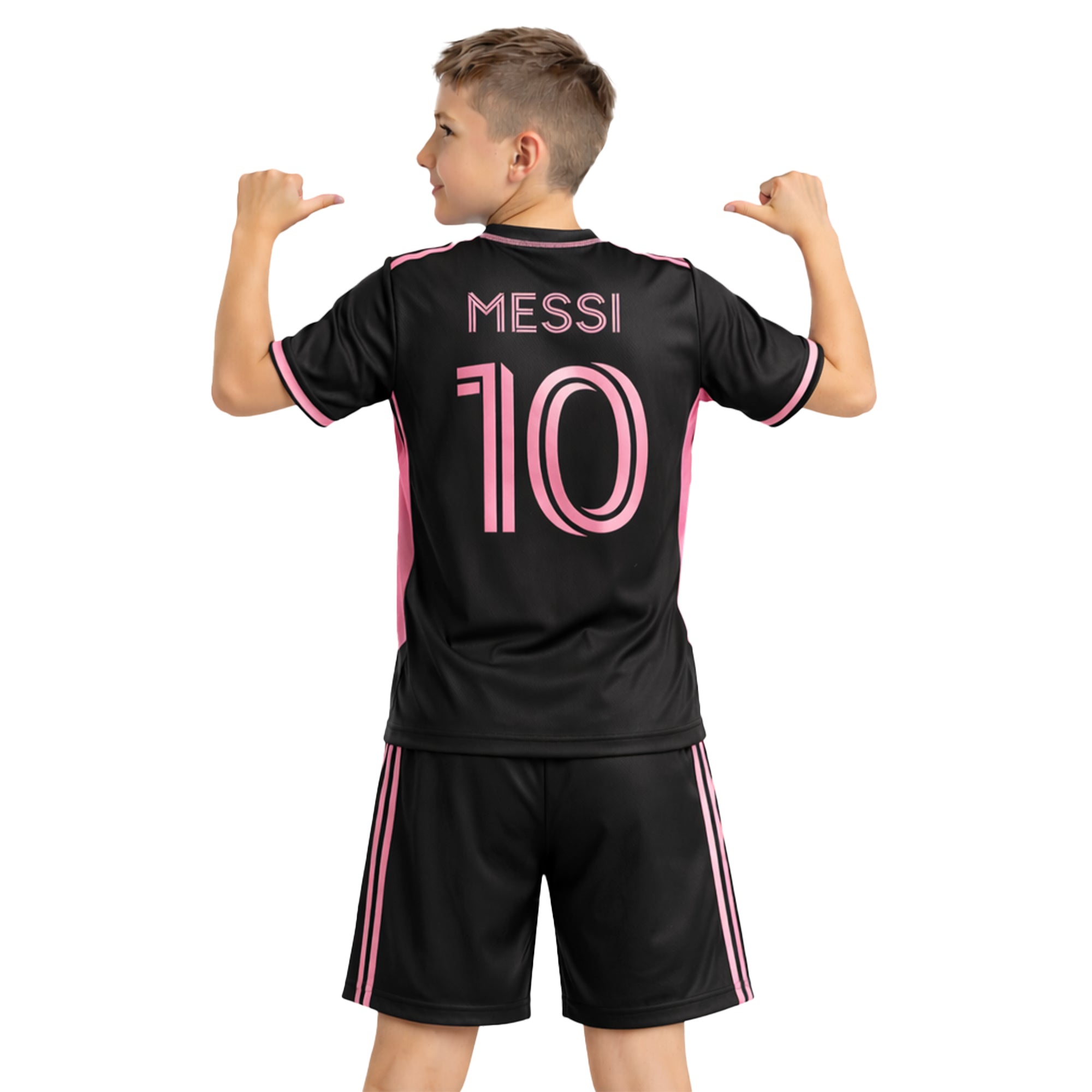 Boys Soccer Jersey Set Kids Football Training Uniform Quick Dry Youth Sports Kit with Shorts Ages 5-12 Future Champion
