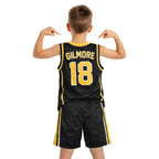 Youth Basketball Jerseys for Boys Girls Gradient Basketball Jersey Shorts for 2-14 Years Kids Training Uniform Sets