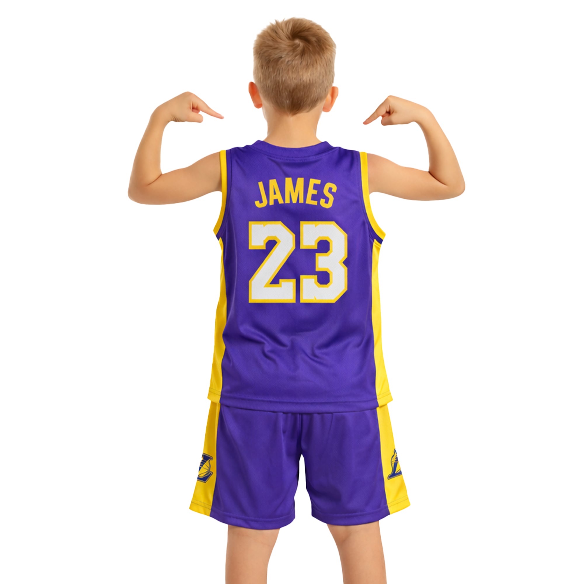 Youth Basketball Jerseys for Boys Girls Gradient Basketball Jersey Shorts for 2-14 Years Kids Training Uniform Sets
