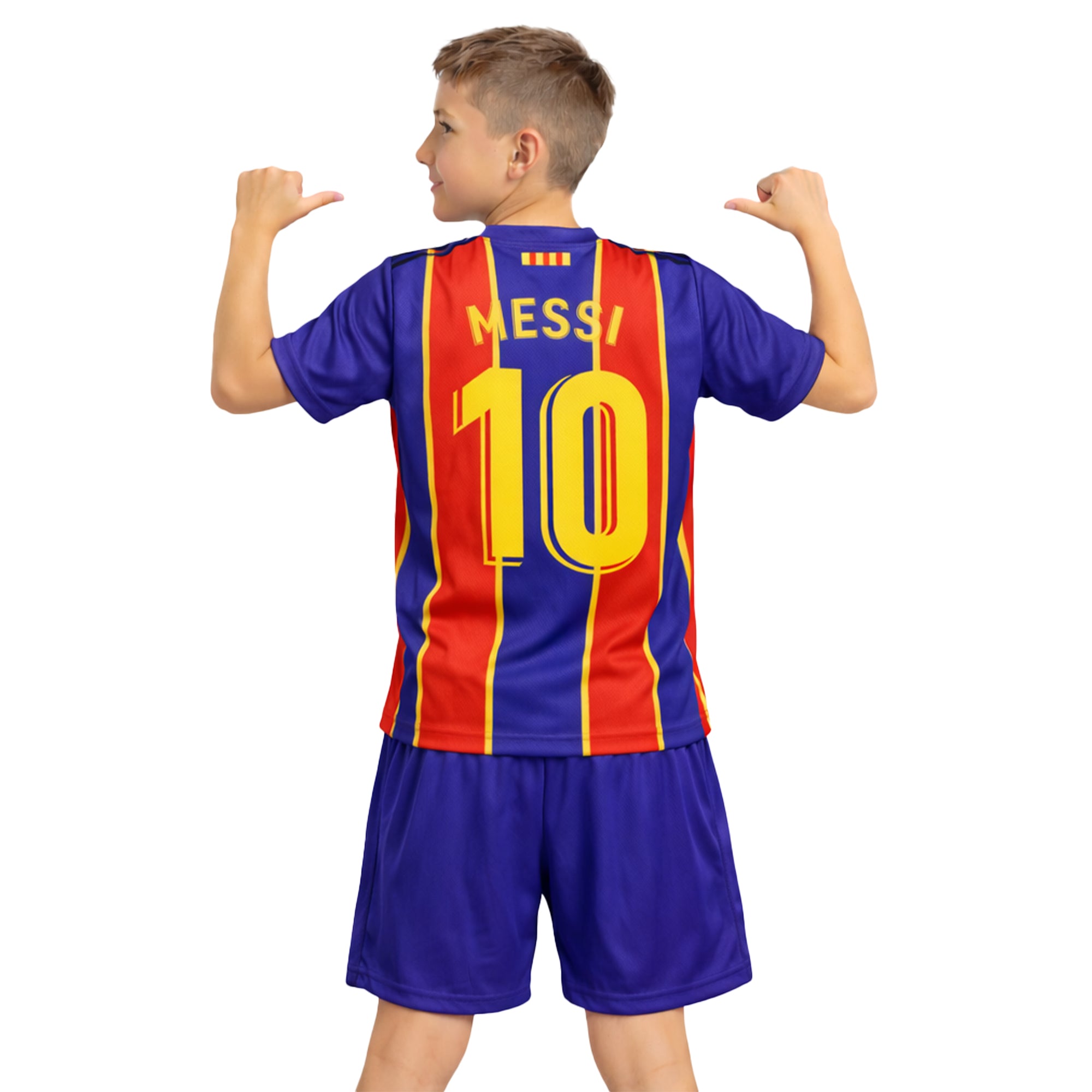 Boys Soccer Jersey Set Kids Football Training Uniform Quick Dry Youth Sports Kit with Shorts Ages 5-12 Future Champion