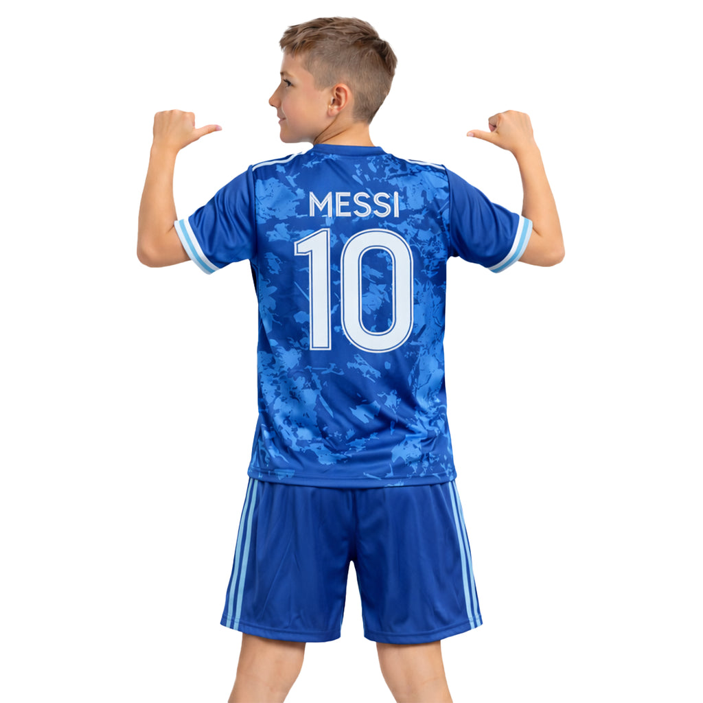 Boys Soccer Jersey Set Kids Football Training Uniform Quick Dry Youth Sports Kit with Shorts Ages 5-12 Future Champion