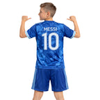 Boys Soccer Jersey Set Kids Football Training Uniform Quick Dry Youth Sports Kit with Shorts Ages 5-12 Future Champion