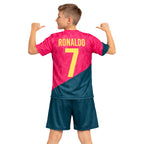 Boys Soccer Jersey Set Kids Football Training Uniform Quick Dry Youth Sports Kit with Shorts Ages 5-12 Future Champion