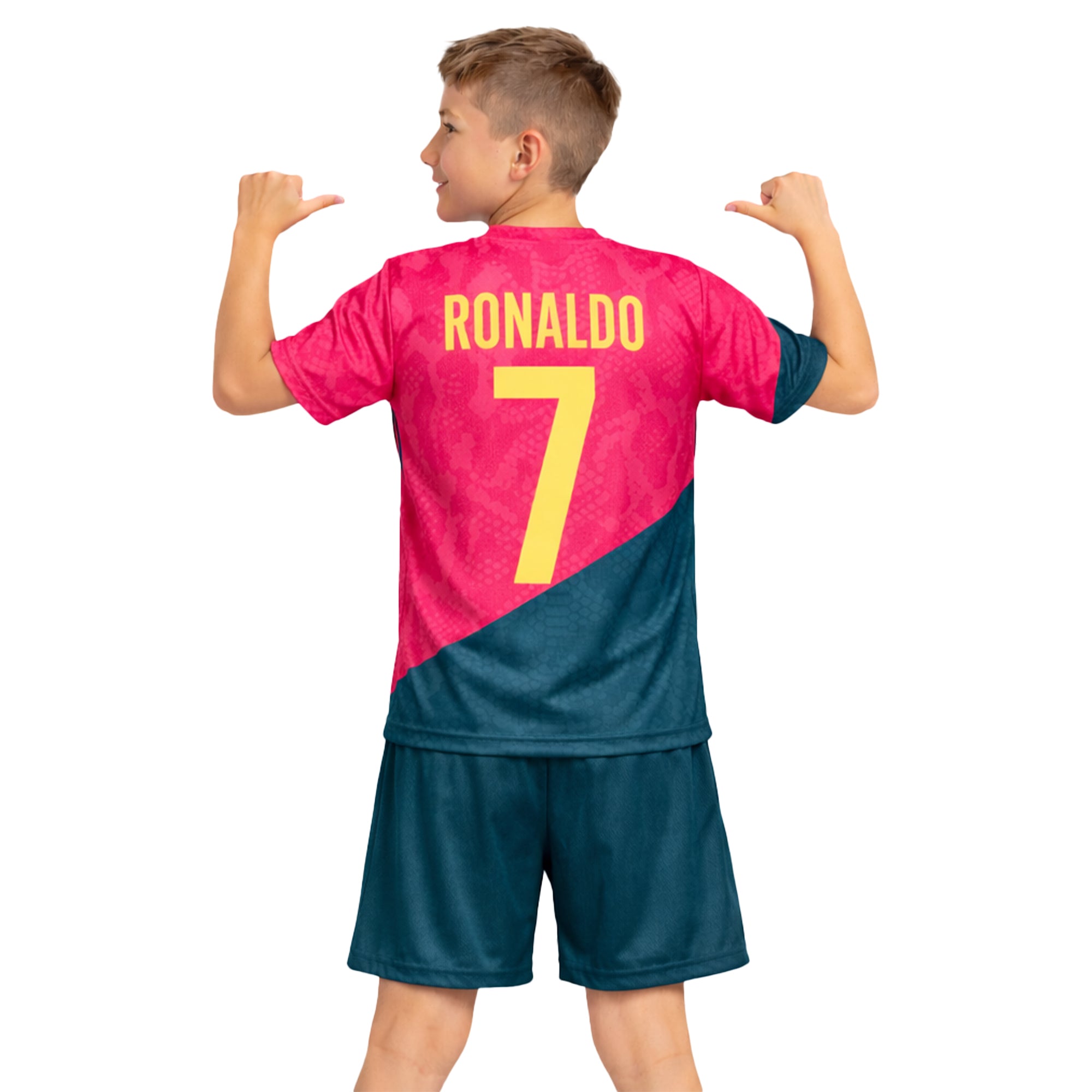 Boys Soccer Jersey Set Kids Football Training Uniform Quick Dry Youth Sports Kit with Shorts Ages 5-12 Future Champion