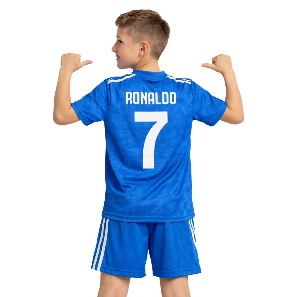 Boys Soccer Jersey Set Kids Football Training Uniform Quick Dry Youth Sports Kit with Shorts Ages 5-12 Future Champion