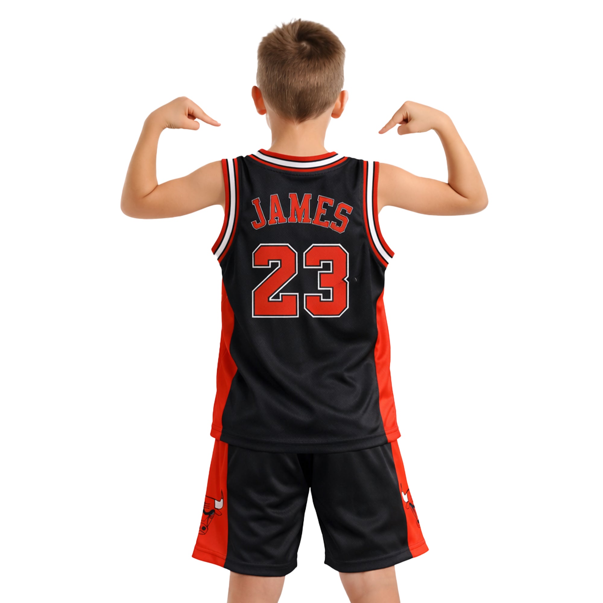 Youth Basketball Jerseys for Boys Girls Gradient Basketball Jersey Shorts for 2-14 Years Kids Training Uniform Sets