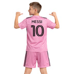 Boys Soccer Jersey Set Kids Football Training Uniform Quick Dry Youth Sports Kit with Shorts Ages 5-12 Future Champion