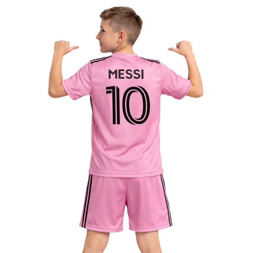 Boys Soccer Jersey Set Kids Football Training Uniform Quick Dry Youth Sports Kit with Shorts Ages 5-12 Future Champion