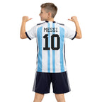 Boys Soccer Jersey Set Kids Football Training Uniform Quick Dry Youth Sports Kit with Shorts Ages 5-12 Future Champion