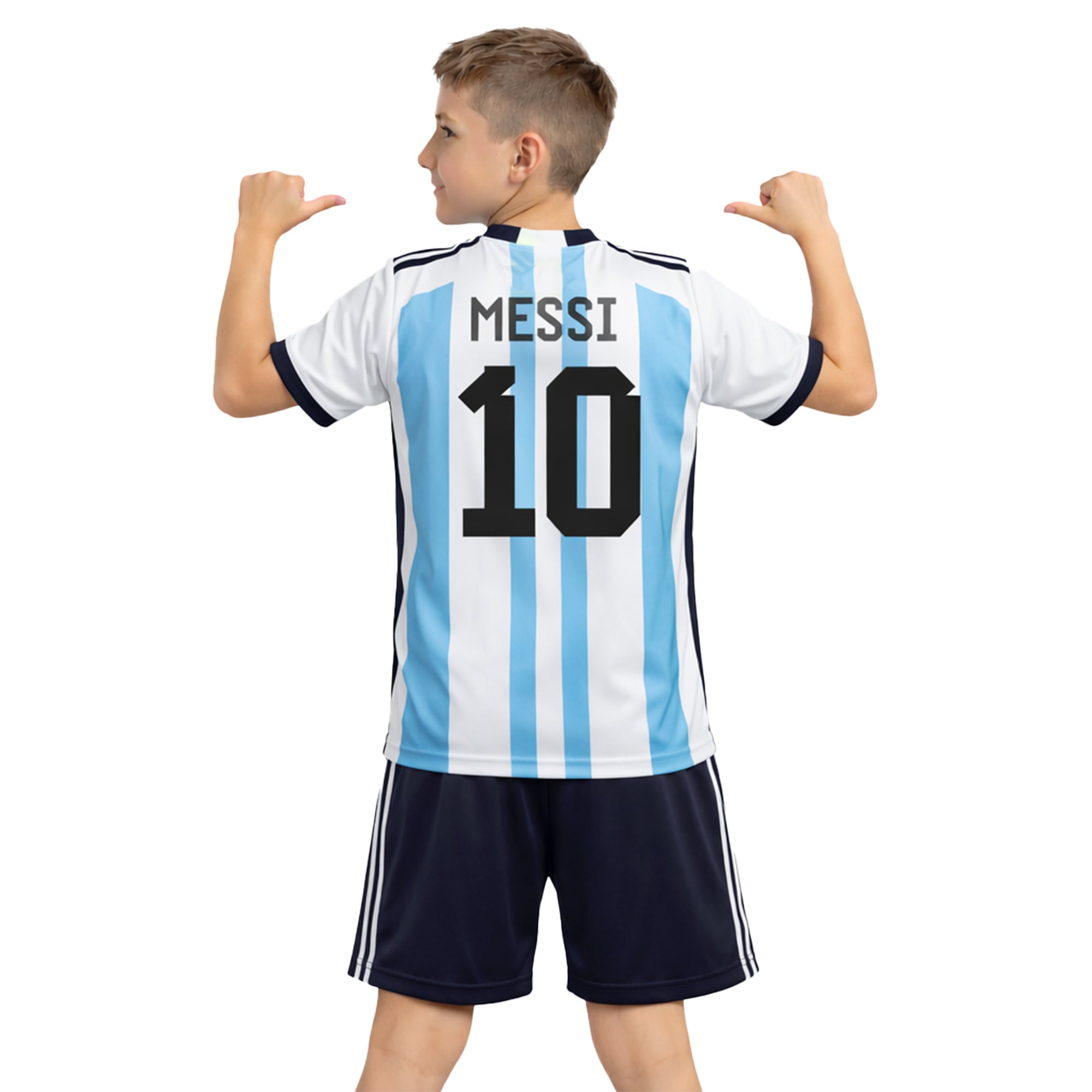 Boys Soccer Jersey Set Kids Football Training Uniform Quick Dry Youth Sports Kit with Shorts Ages 5-12 Future Champion