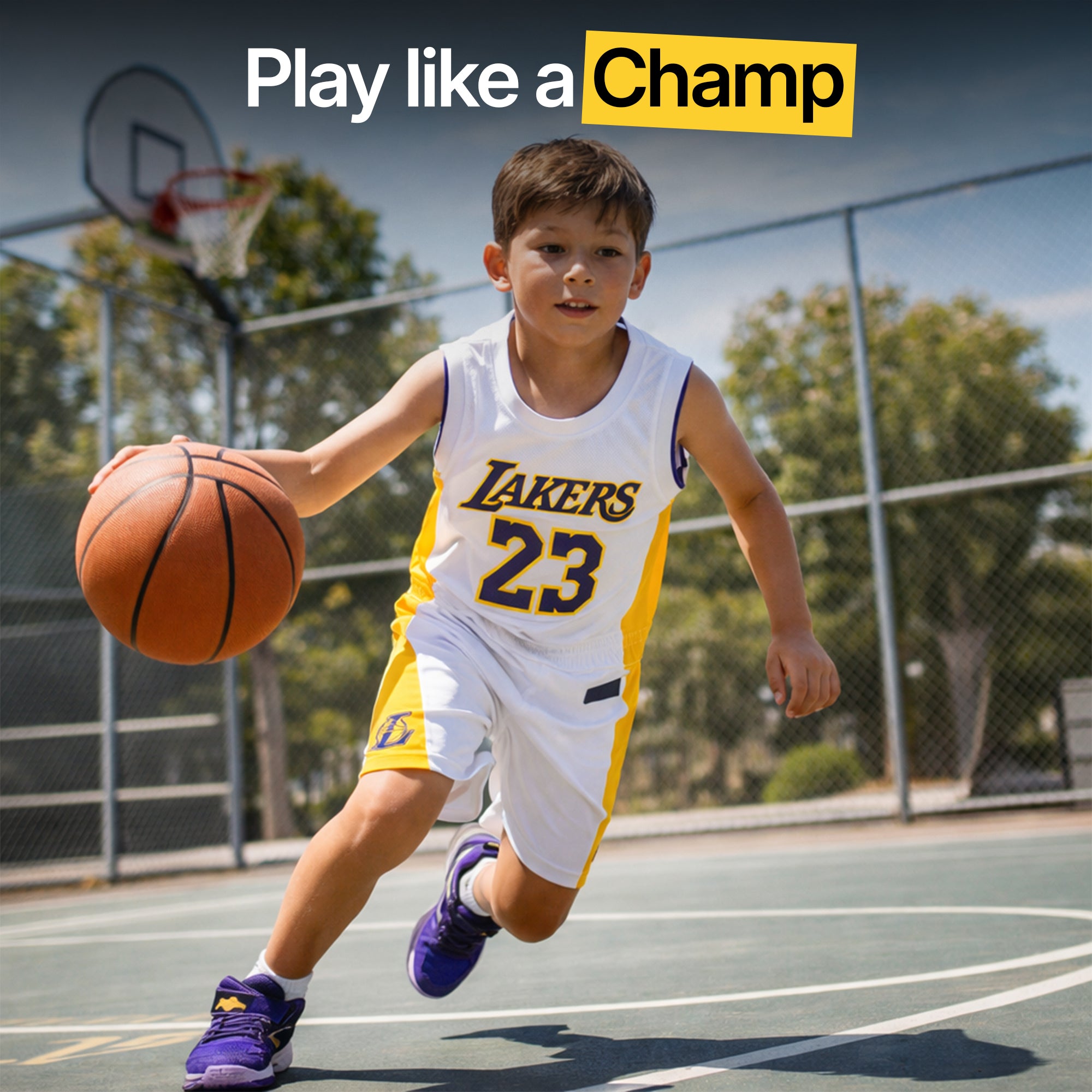 Youth Basketball Jerseys for Boys Girls Gradient Basketball Jersey Shorts for 2-14 Years Kids Training Uniform Sets