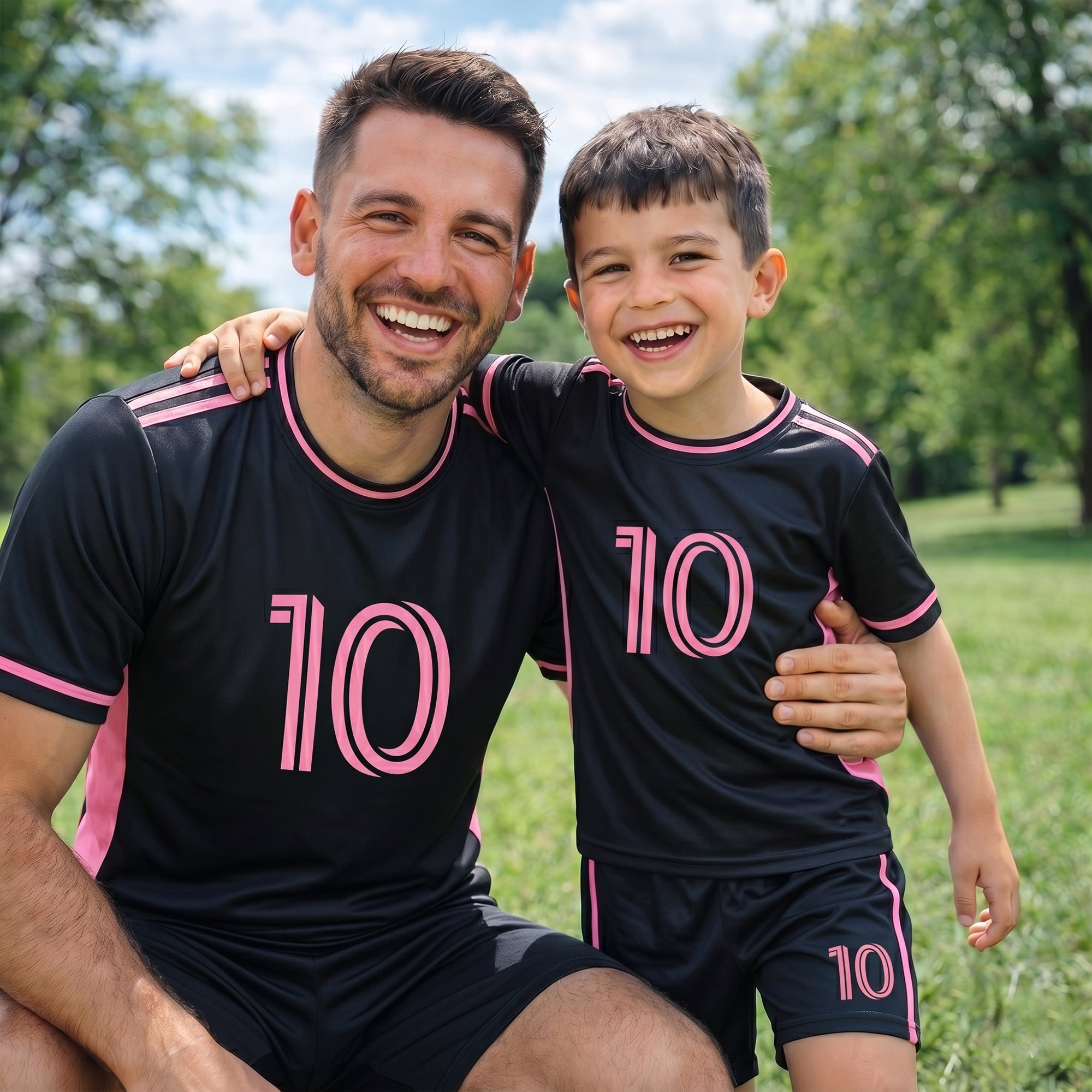 Boys Soccer Jersey Set Kids Football Training Uniform Quick Dry Youth Sports Kit with Shorts Ages 5-12 Future Champion