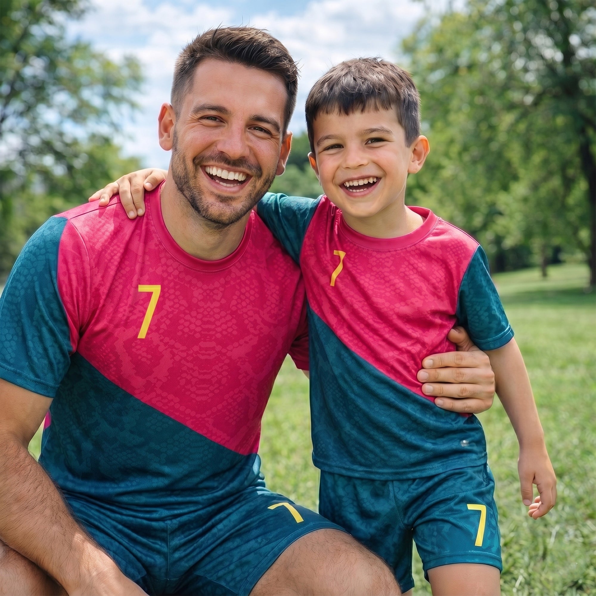 Boys Soccer Jersey Set Kids Football Training Uniform Quick Dry Youth Sports Kit with Shorts Ages 5-12 Future Champion