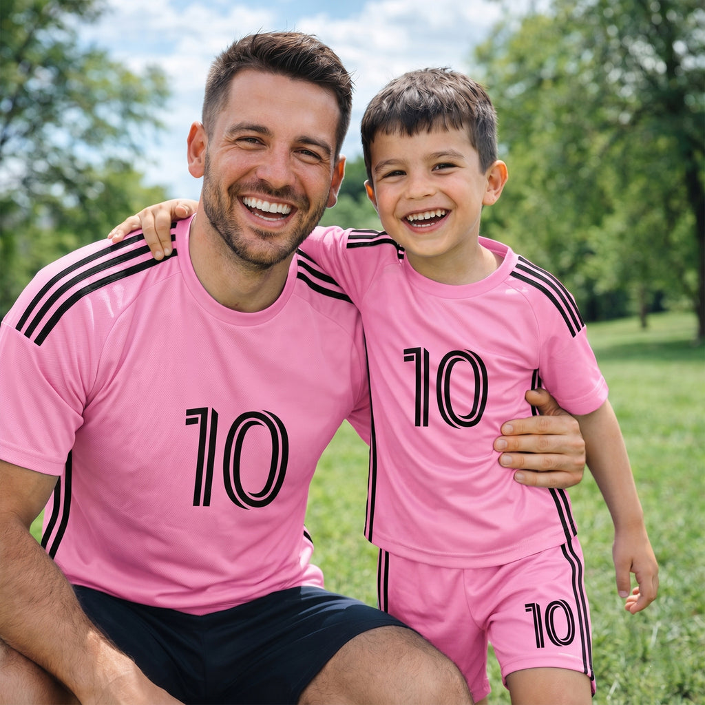 Boys Soccer Jersey Set Kids Football Training Uniform Quick Dry Youth Sports Kit with Shorts Ages 5-12 Future Champion
