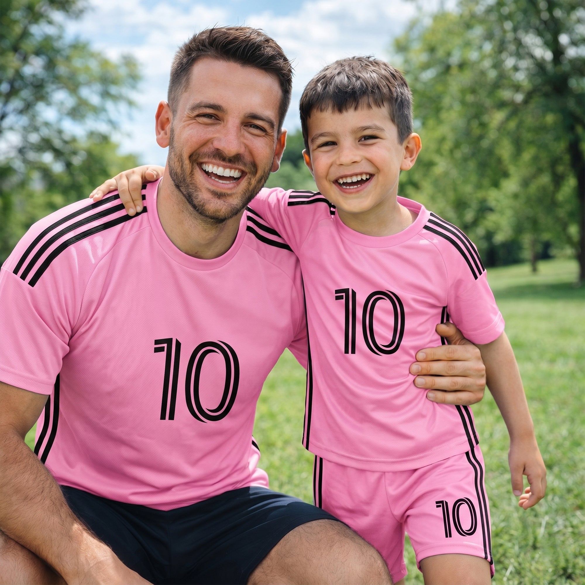 Boys Soccer Jersey Set Kids Football Training Uniform Quick Dry Youth Sports Kit with Shorts Ages 5-12 Future Champion