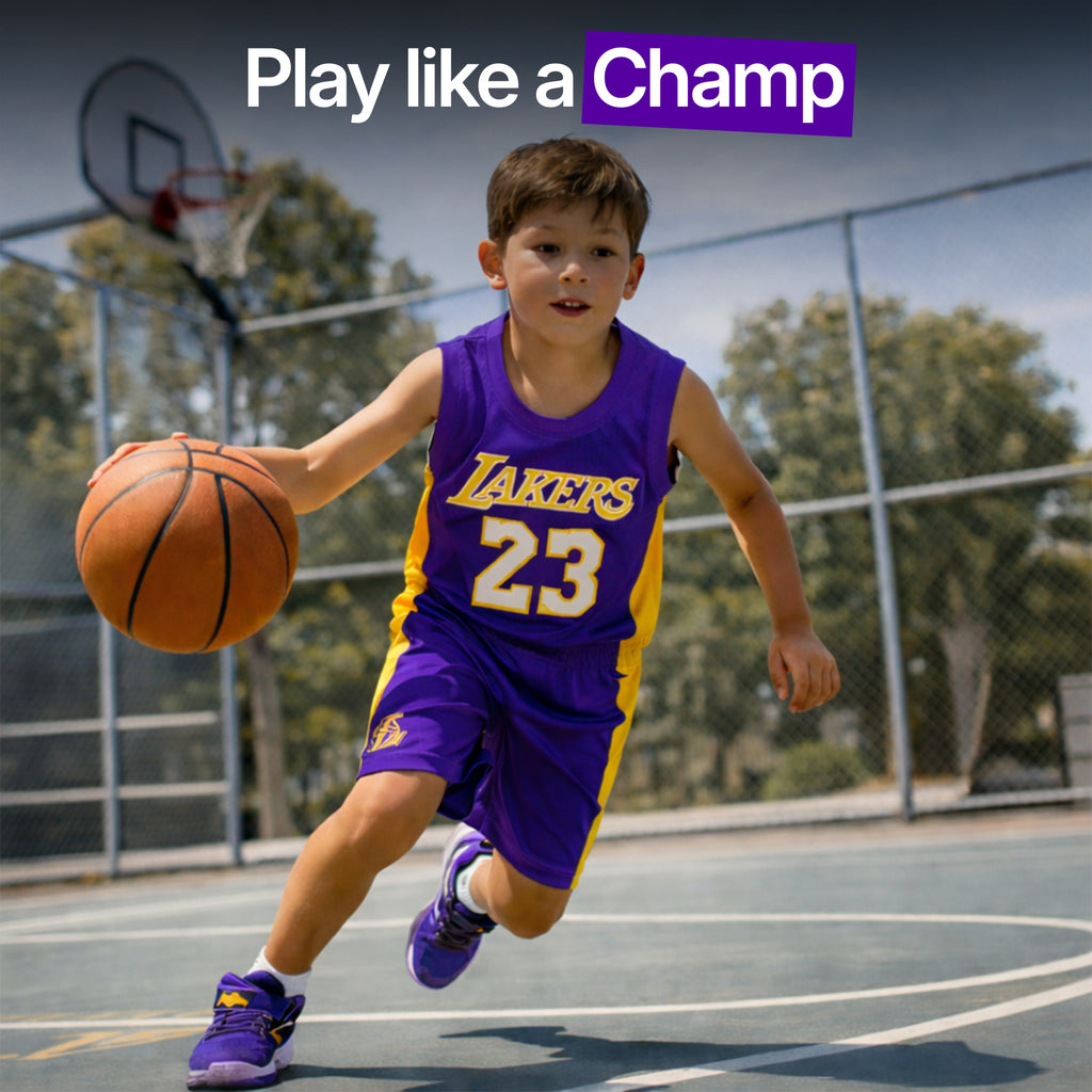 Youth Basketball Jerseys for Boys Girls Gradient Basketball Jersey Shorts for 2-14 Years Kids Training Uniform Sets