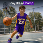 Youth Basketball Jerseys for Boys Girls Gradient Basketball Jersey Shorts for 2-14 Years Kids Training Uniform Sets