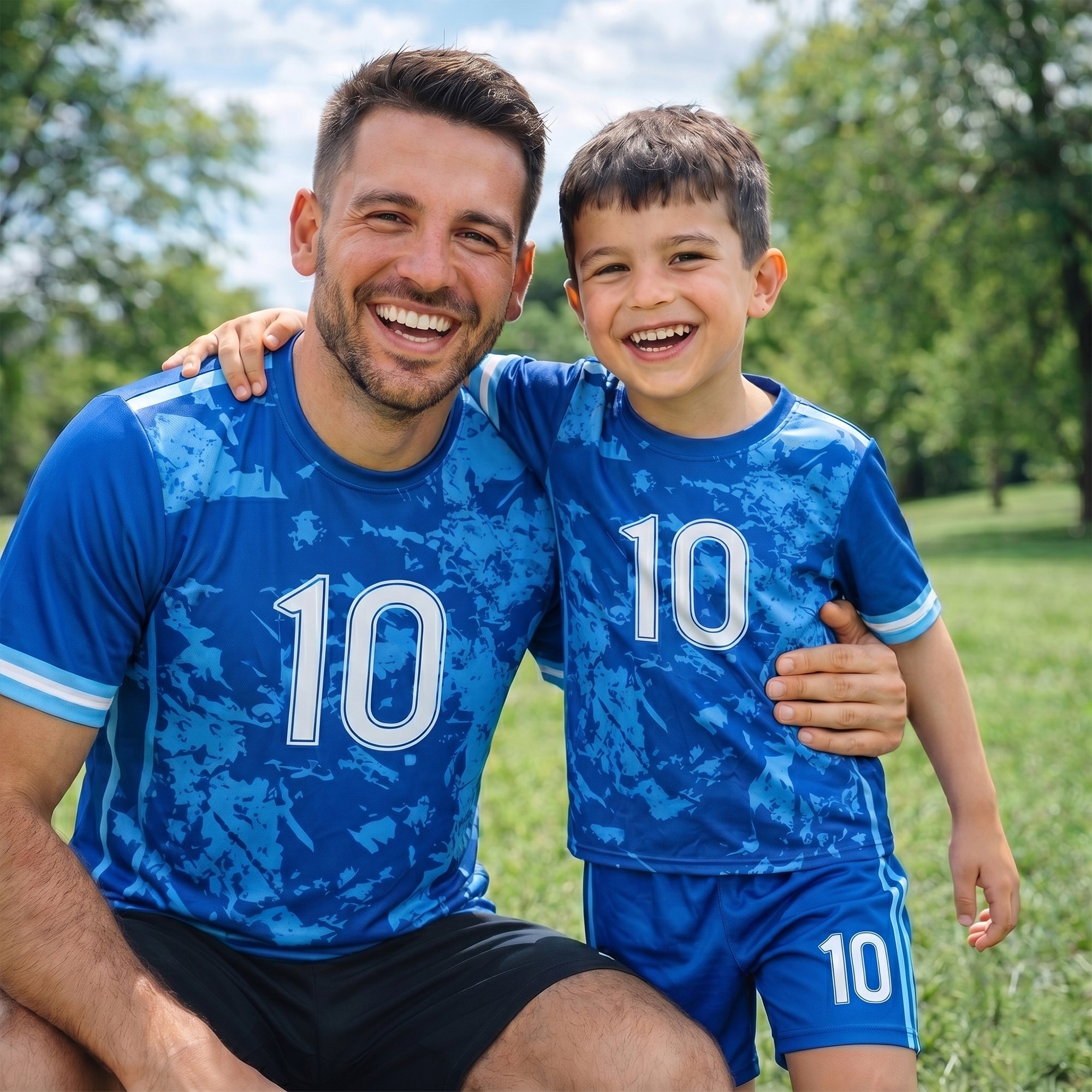 Boys Soccer Jersey Set Kids Football Training Uniform Quick Dry Youth Sports Kit with Shorts Ages 5-12 Future Champion