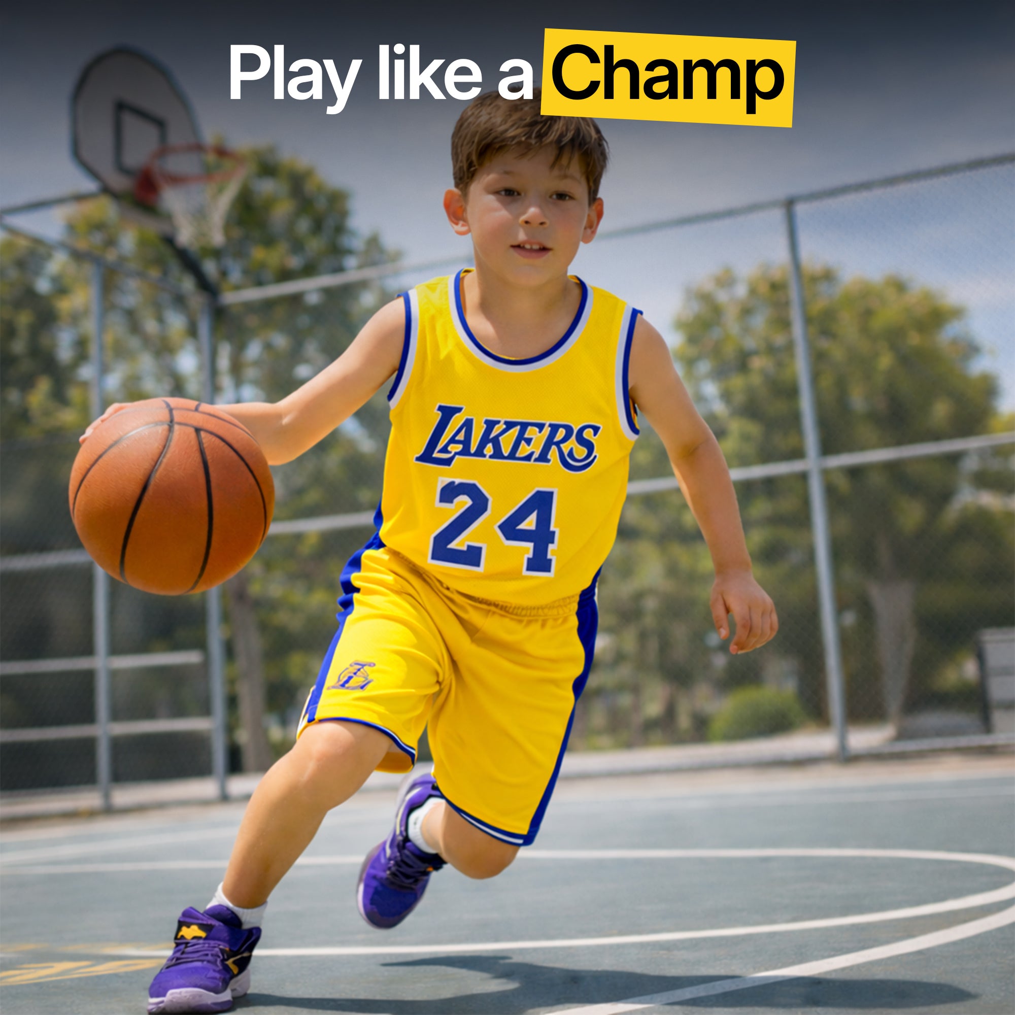 Youth Basketball Jerseys for Boys Girls Gradient Basketball Jersey Shorts for 2-14 Years Kids Training Uniform Sets