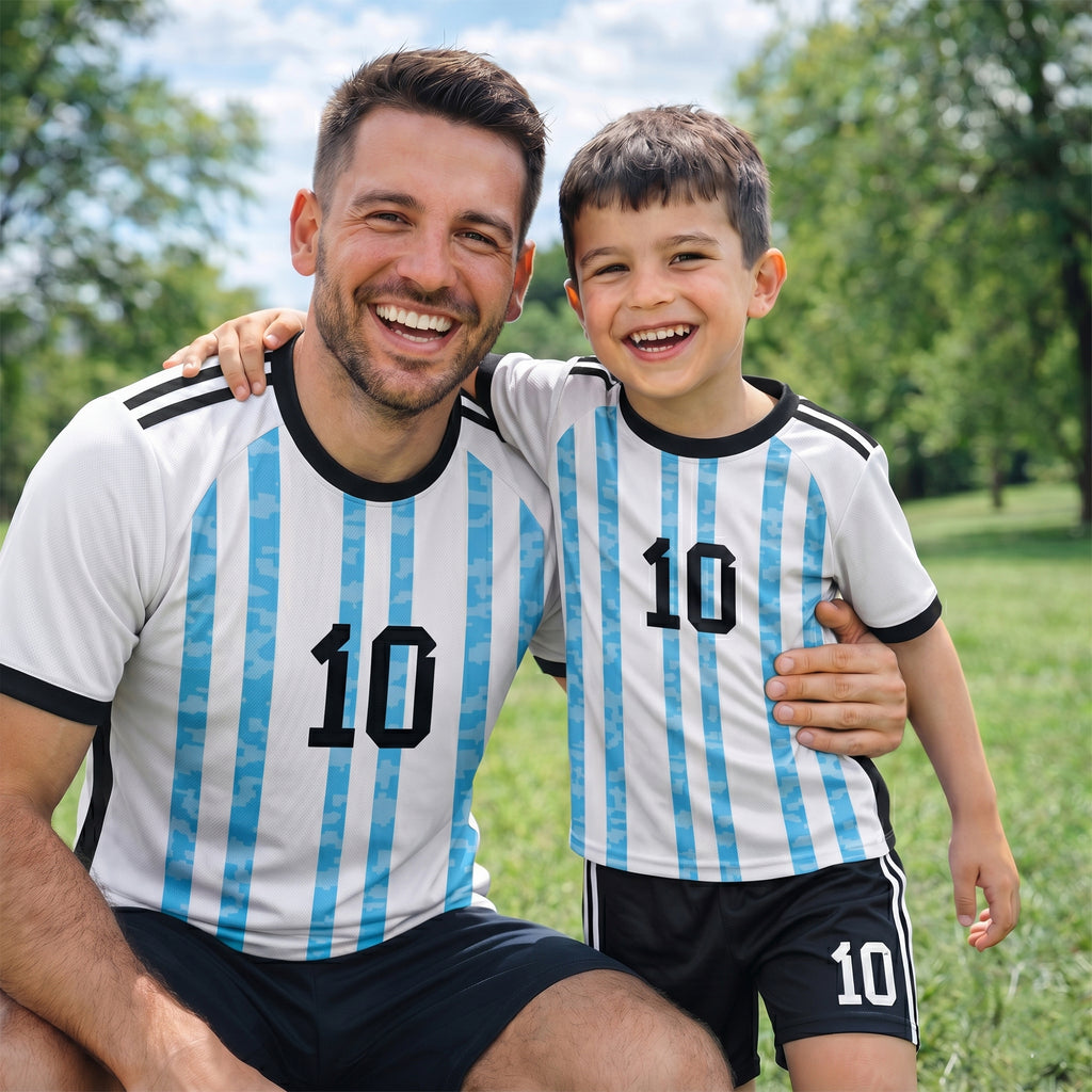 Boys Soccer Jersey Set Kids Football Training Uniform Quick Dry Youth Sports Kit with Shorts Ages 5-12 Future Champion