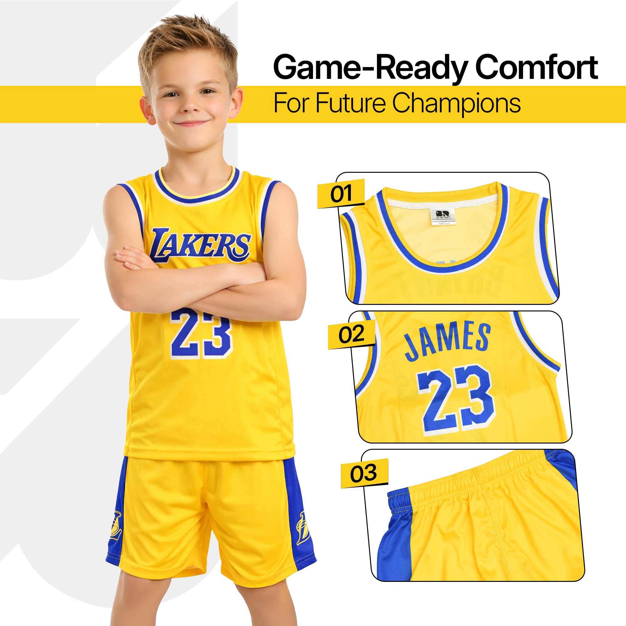 Youth Basketball Jerseys for Boys Girls Gradient Basketball Jersey Shorts for 2-14 Years Kids Training Uniform Sets