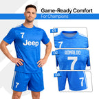 Boys Soccer Jersey Set Kids Football Training Uniform Quick Dry Youth Sports Kit with Shorts Ages 5-12 Future Champion