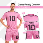 Boys Soccer Jersey Set Kids Football Training Uniform Quick Dry Youth Sports Kit with Shorts Ages 5-12 Future Champion