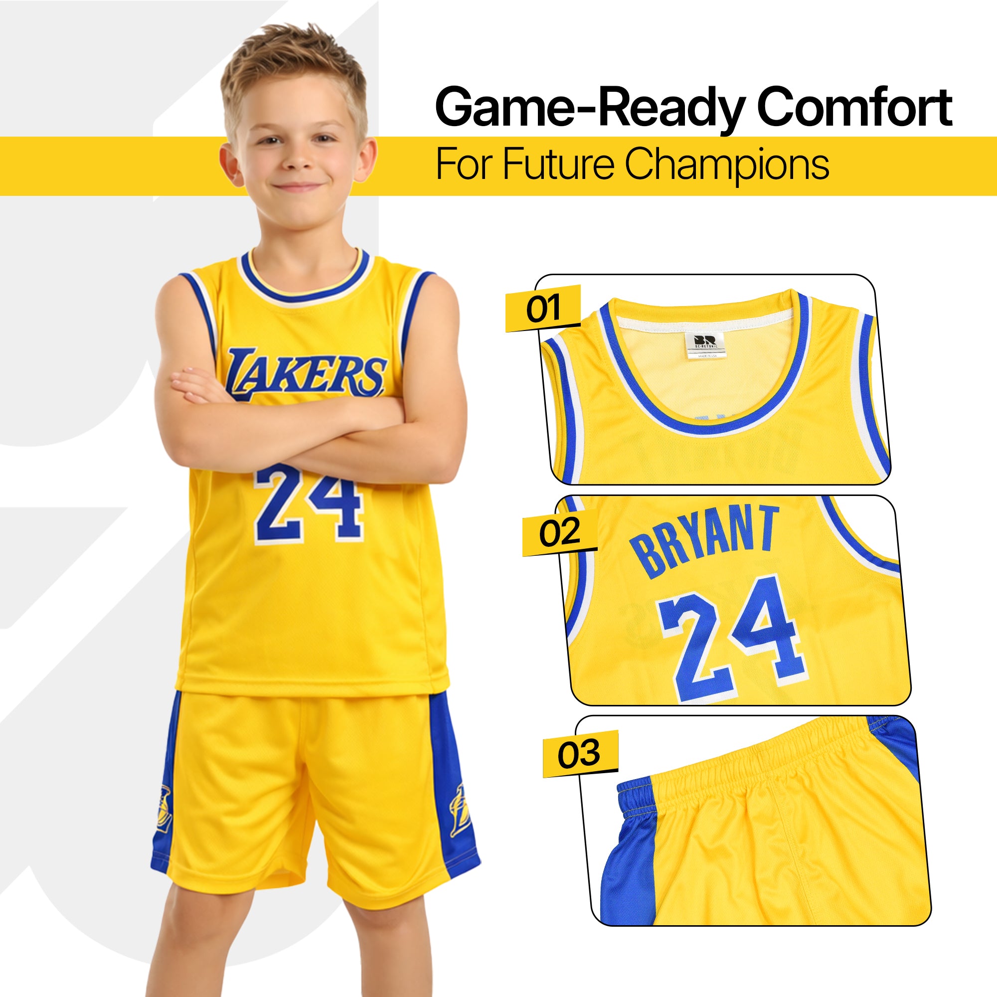 Youth Basketball Jerseys for Boys Girls Gradient Basketball Jersey Shorts for 2-14 Years Kids Training Uniform Sets