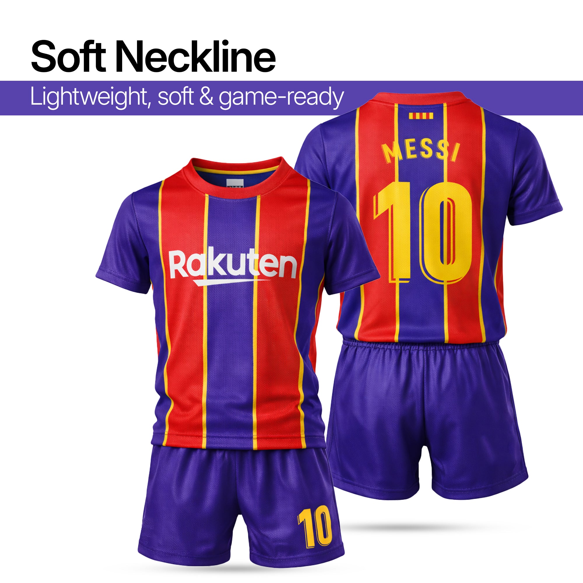 Boys Soccer Jersey Set Kids Football Training Uniform Quick Dry Youth Sports Kit with Shorts Ages 5-12 Future Champion