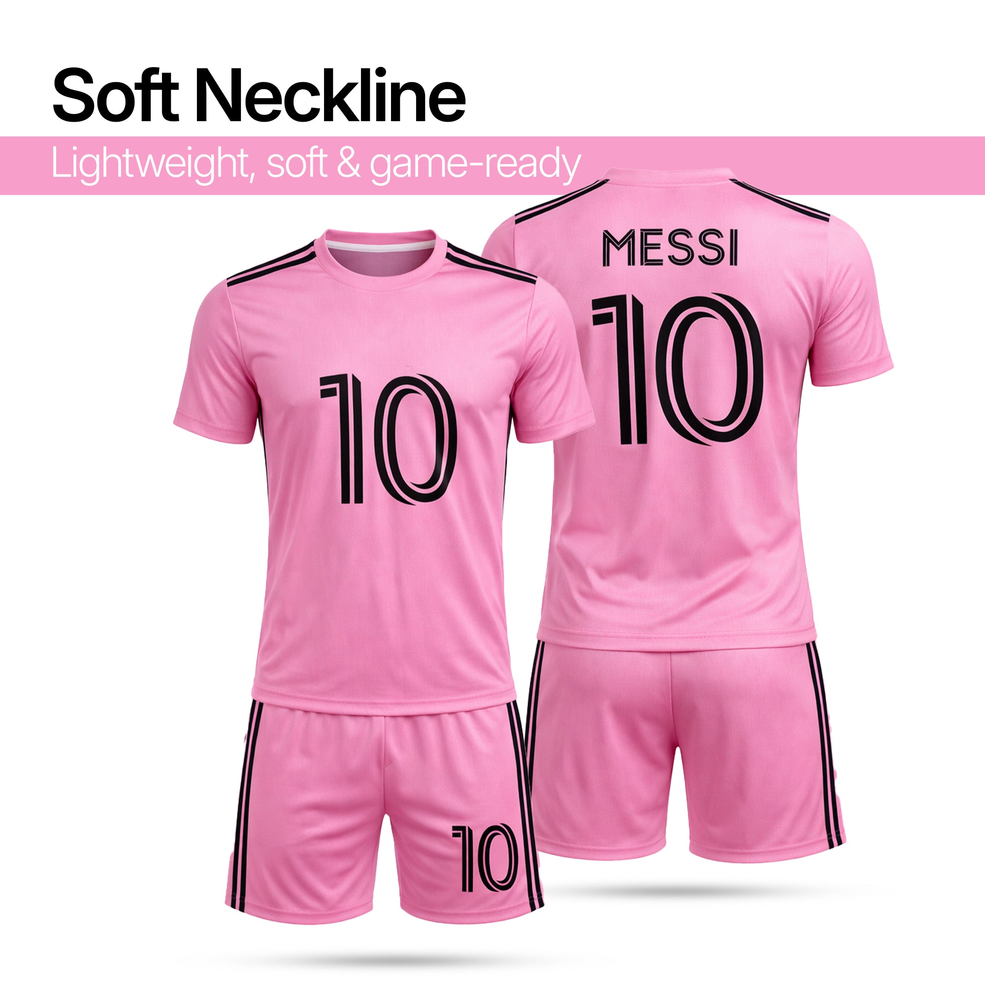 Boys Soccer Jersey Set Kids Football Training Uniform Quick Dry Youth Sports Kit with Shorts Ages 5-12 Future Champion