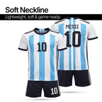 Boys Soccer Jersey Set Kids Football Training Uniform Quick Dry Youth Sports Kit with Shorts Ages 5-12 Future Champion
