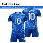 Boys Soccer Jersey Set Kids Football Training Uniform Quick Dry Youth Sports Kit with Shorts Ages 5-12 Future Champion