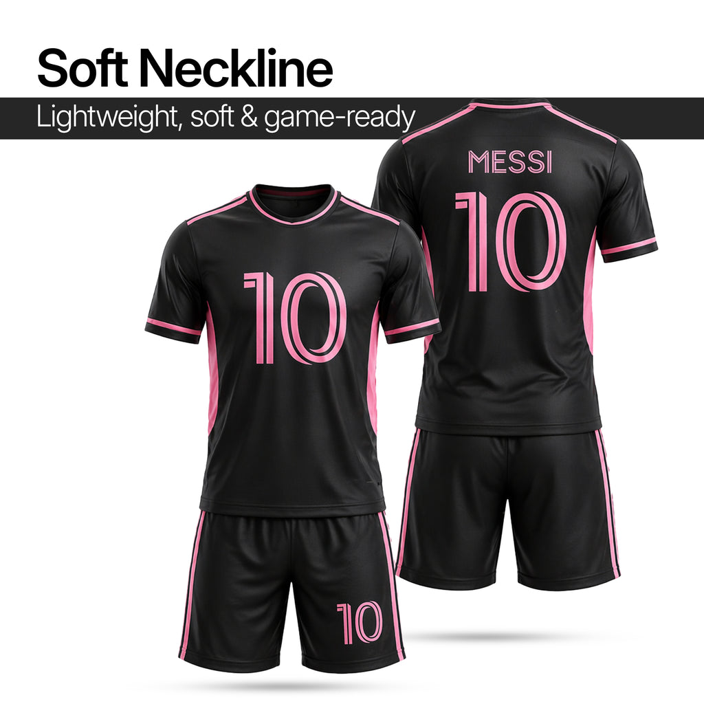 Boys Soccer Jersey Set Kids Football Training Uniform Quick Dry Youth Sports Kit with Shorts Ages 5-12 Future Champion