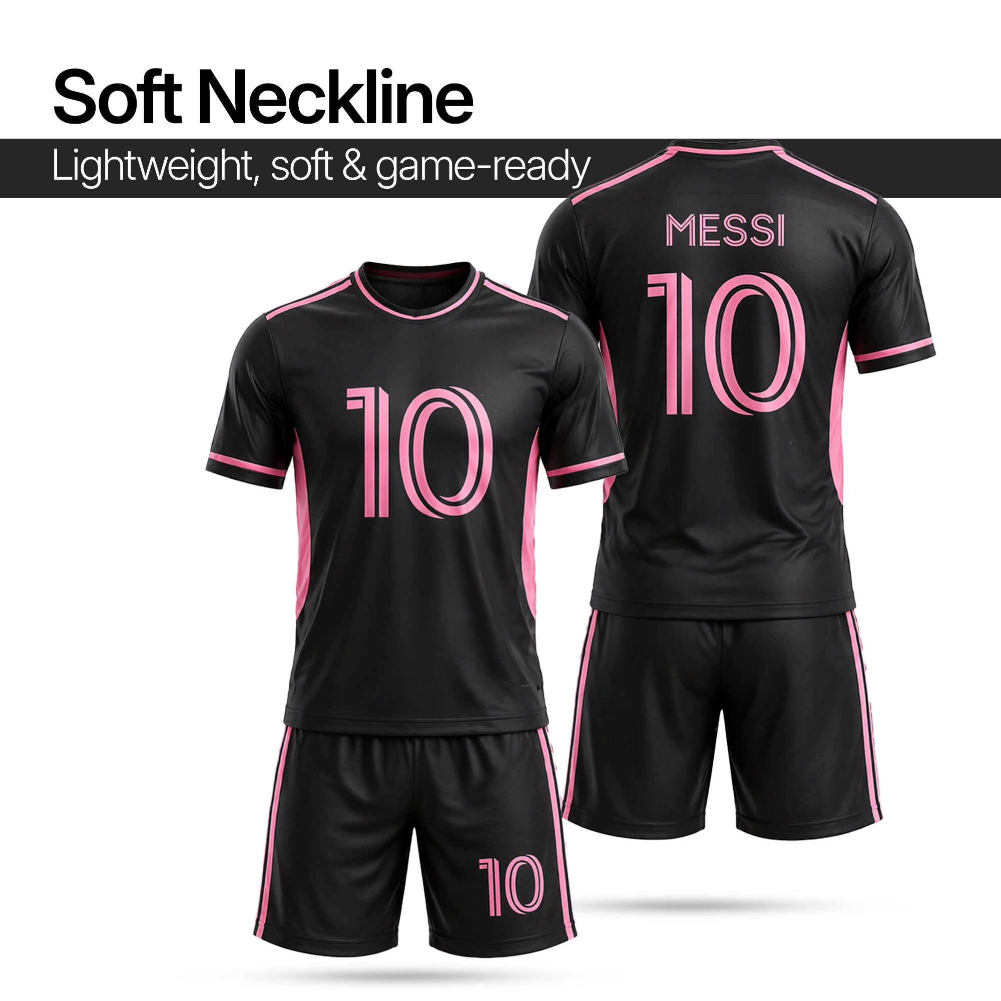 Boys Soccer Jersey Set Kids Football Training Uniform Quick Dry Youth Sports Kit with Shorts Ages 5-12 Future Champion